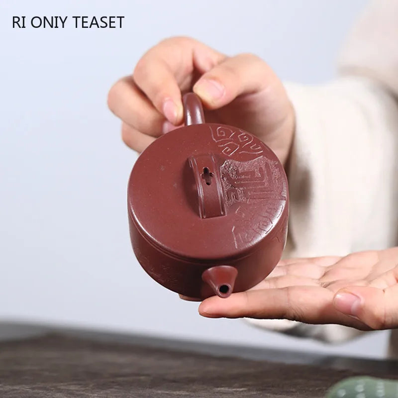 110ml Chinese Yixing High-end Purple Clay Teapots Small Capacity Kettle Famous Handmade Tea Pot Raw Ore Zisha Tea Set Teaware