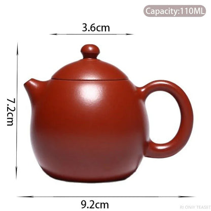 110ml Chinese Yixing Purple Clay Teapot Dahongpao Dragon Egg Filter Tea Pot Tradition Teaware Supplies Zisha Tea Maker Drinkware