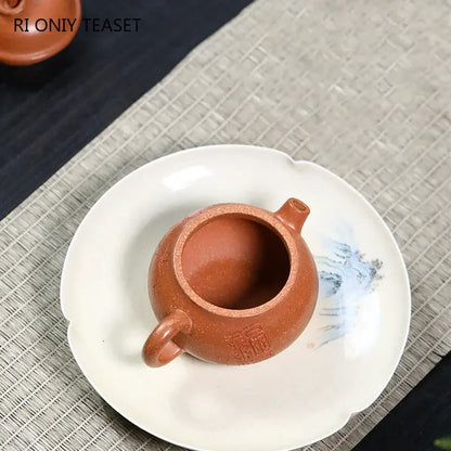 110ml Chinese Yixing Purple Clay Teapots Famous Artists Handmade Small Capacity Tea Pot Kettle High-end Zisha Tea Set Collection