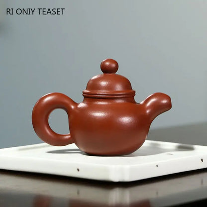110ml Chinese Yixing Purple Clay Teapots Famous Artists Handmade Small Capacity Tea Pot Raw Ore Dahongpao Kettle Zisha Tea Set