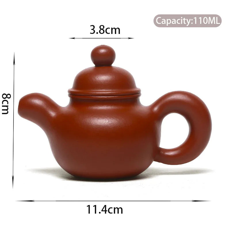 110ml Chinese Yixing Purple Clay Teapots Famous Artists Handmade Small Capacity Tea Pot Raw Ore Dahongpao Kettle Zisha Tea Set