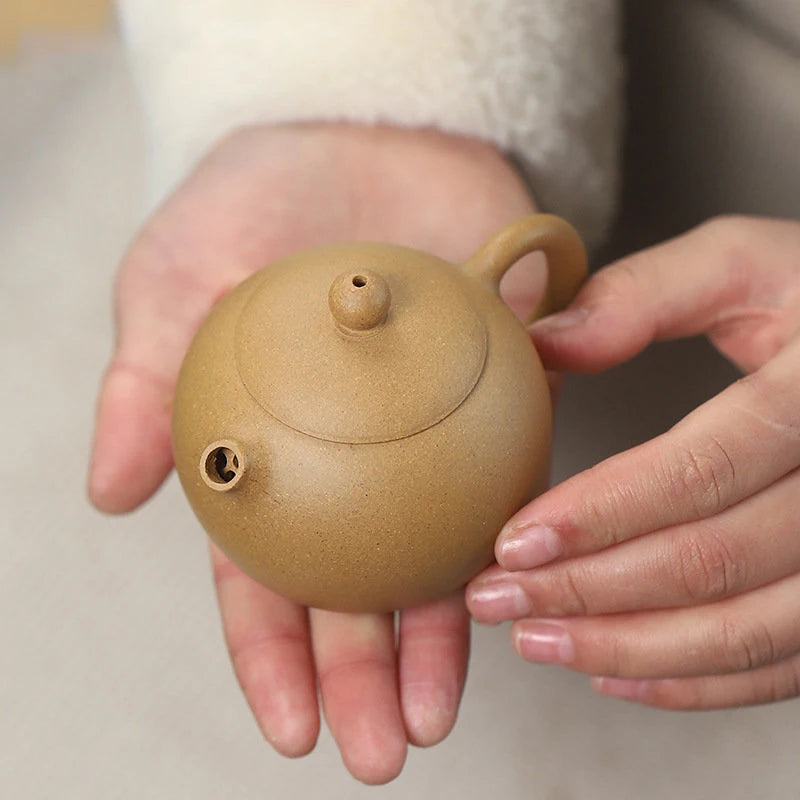 110ml Chinese Yixing Purple Clay Teapots Famous Artists Handmade Xi Shi Tea Pot Raw Ore Section Mud Kettle Zisha Tea Set