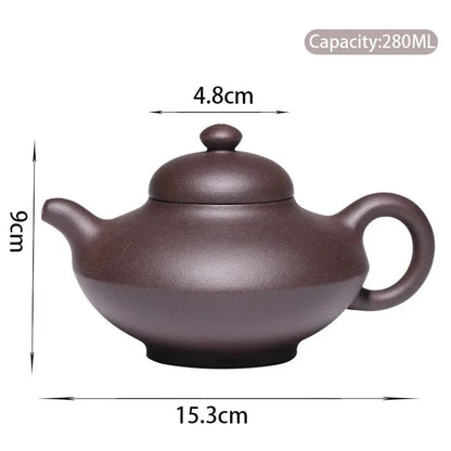 110ml Chinese Yixing Purple Clay Teapots Famous Artists Handmade Xi Shi Tea Pot Raw Ore Section Mud Kettle Zisha Tea Set