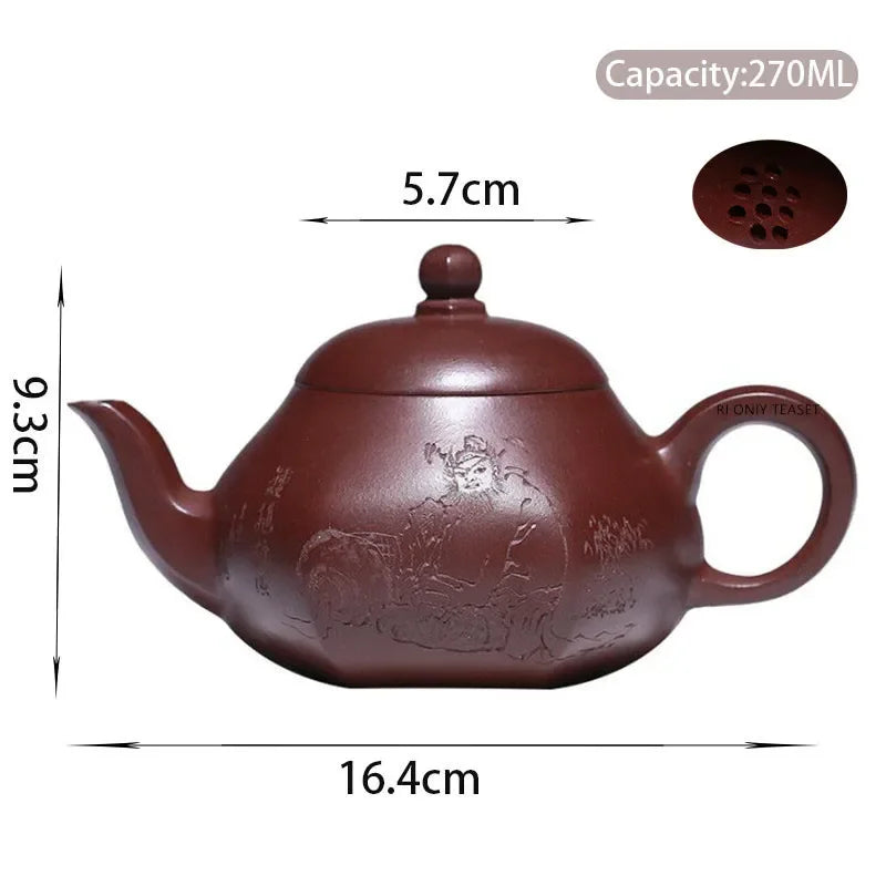 110ml Chinese Yixing Purple Clay Teapots Famous Artists Handmade Xi Shi Tea Pot Raw Ore Section Mud Kettle Zisha Tea Set