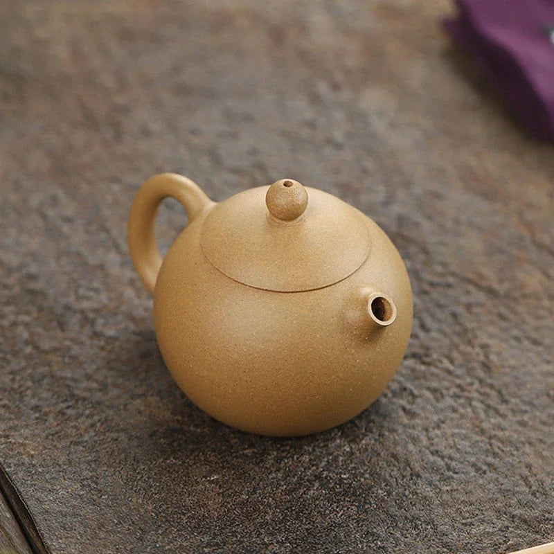 110ml Chinese Yixing Purple Clay Teapots Famous Artists Handmade Xi Shi Tea Pot Raw Ore Section Mud Kettle Zisha Tea Set
