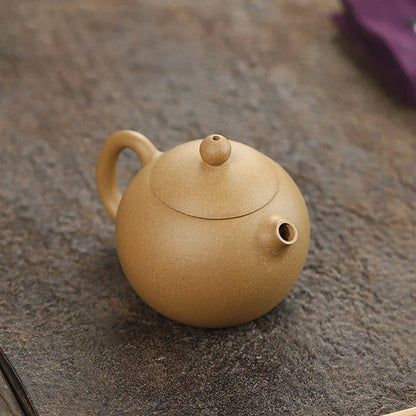110ml Chinese Yixing Purple Clay Teapots Famous Artists Handmade Xi Shi Tea Pot Raw Ore Section Mud Kettle Zisha Tea Set