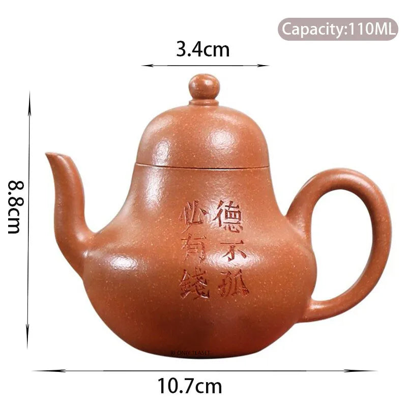 110ml Chinese Yixing Purple Clay Teapots Famous Small Capacity Handmade Tea Pot Raw Ore Beauty Kettle High-end Zisha Tea Set