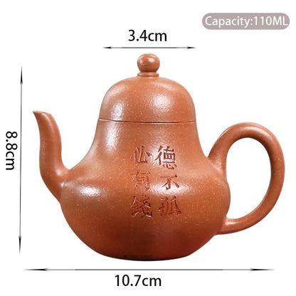 110ml Chinese Yixing Purple Clay Teapots Famous Small Capacity Handmade Tea Pot Raw Ore Beauty Kettle High-end Zisha Tea Set