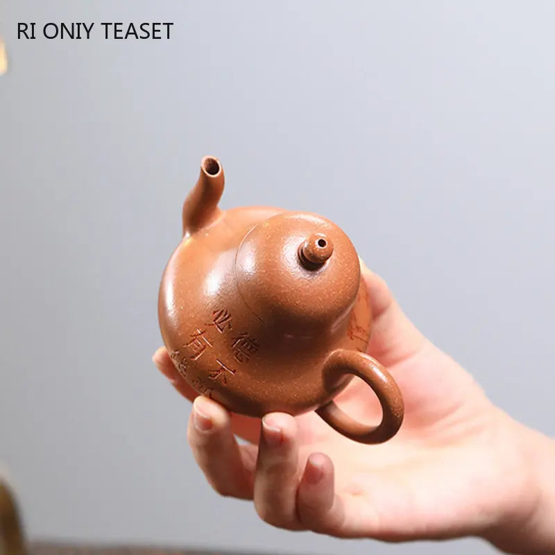 110ml Chinese Yixing Purple Clay Teapots Famous Small Capacity Handmade Tea Pot Raw Ore Beauty Kettle High-end Zisha Tea Set