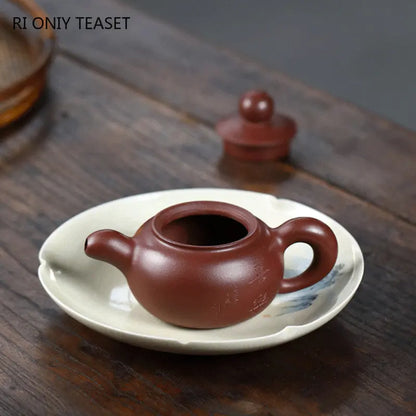 110ml Chinese Yixing Purple Clay Teapots Handmade Small Capacity Tea Pot Raw Ore Dragon Blood Sand Kettle High-end Zisha Tea Set