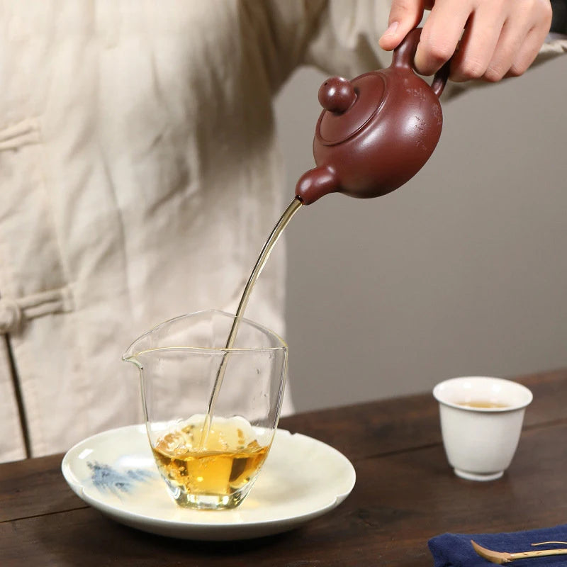 110ml Chinese Yixing Purple Clay Teapots Handmade Small Capacity Tea Pot Raw Ore Dragon Blood Sand Kettle High-end Zisha Tea Set
