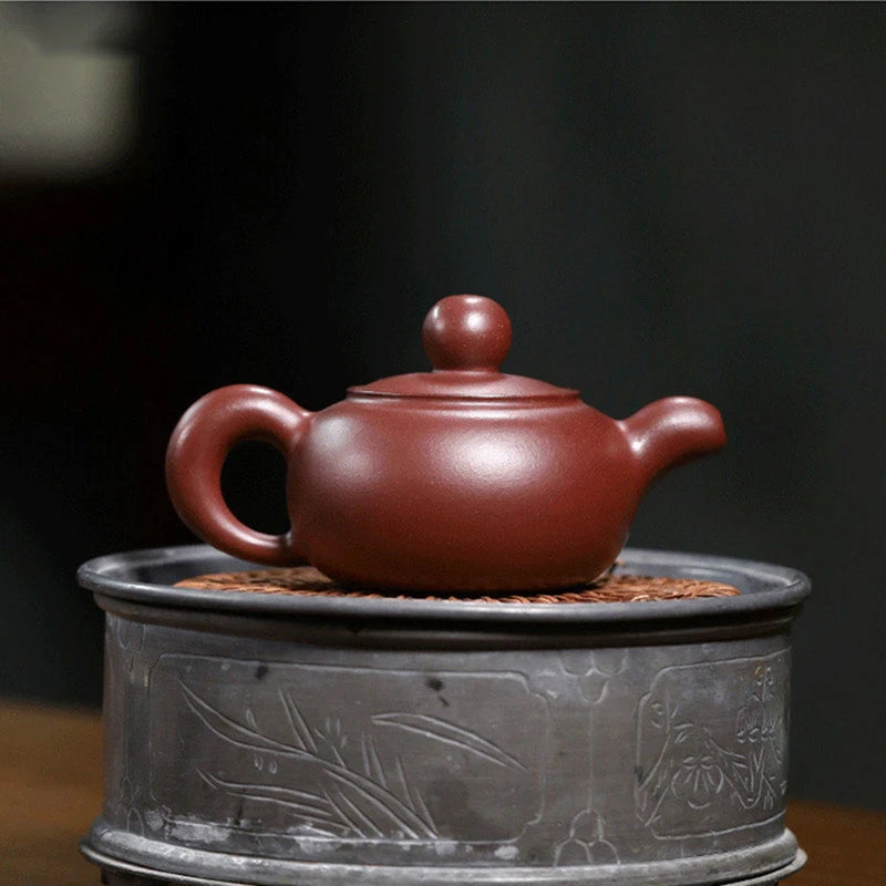 110ml Chinese Yixing Purple Clay Teapots Handmade Small Capacity Tea Pot Raw Ore Dragon Blood Sand Kettle High-end Zisha Tea Set