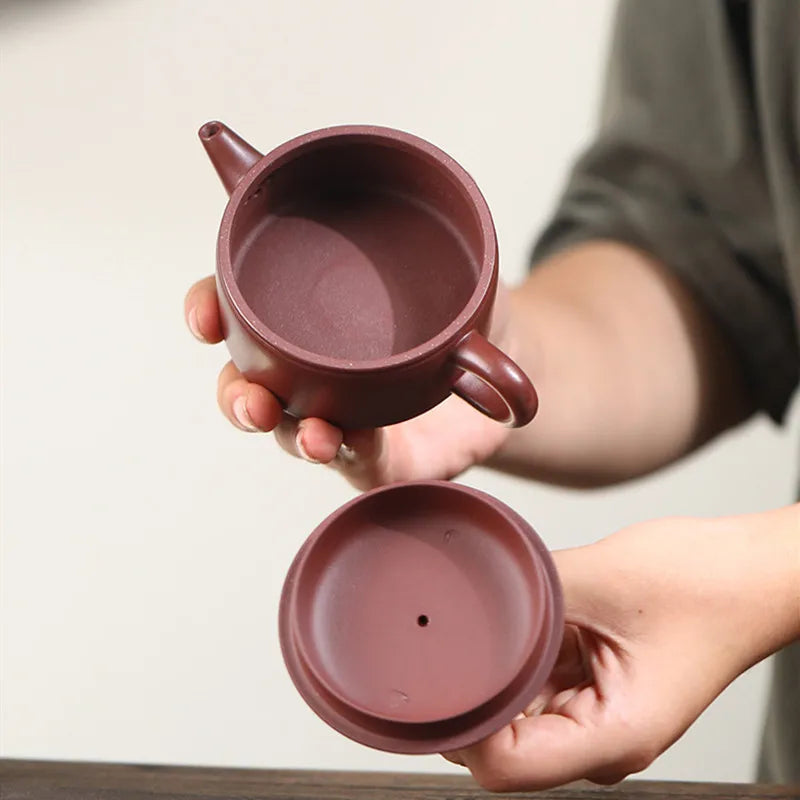 110ml Chinese Yixing Purple Clay Teapots Household Small Capacity Kettle Famous Artists Handmade Tea Pot Raw Ore Zisha Tea Set
