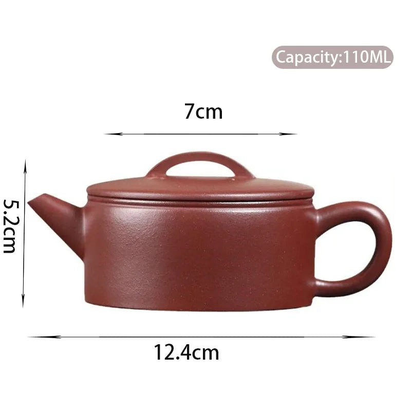 110ml Chinese Yixing Purple Clay Teapots Household Small Capacity Kettle Famous Artists Handmade Tea Pot Raw Ore Zisha Tea Set