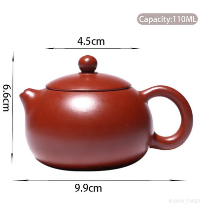 110ml Chinese Yixing Purple Clay Teapots Raw Ore Dahongpao Mud Xishi Tea Pot Kettle Famous Handmade Zisha Tea Set Teaware