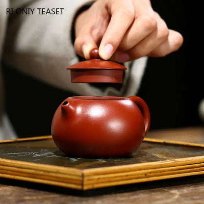 110ml Chinese Yixing Purple Clay Teapots Raw Ore Dahongpao Mud Xishi Tea Pot Kettle Famous Handmade Zisha Tea Set Teaware
