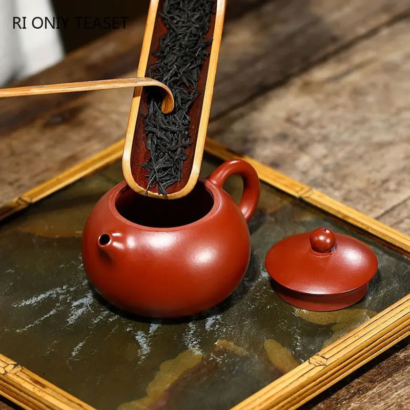 110ml Chinese Yixing Purple Clay Teapots Raw Ore Dahongpao Mud Xishi Tea Pot Kettle Famous Handmade Zisha Tea Set Teaware