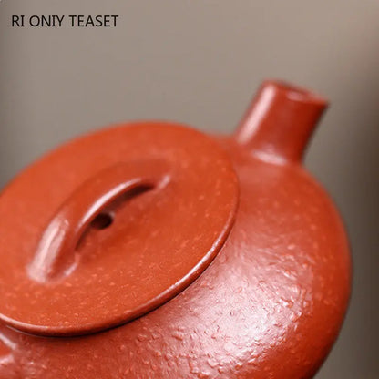 110ml Chinese Yixing Raw Ore Purple Clay Teapots Small Capacity Handmade Stone Scoop Tea Pot Kettle High-end Zisha Tea Set