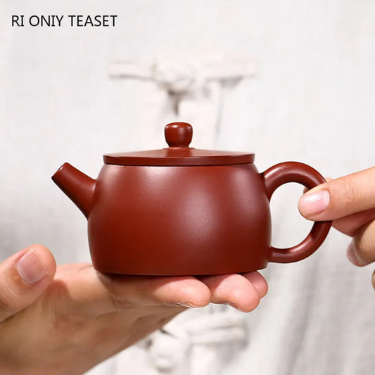 110ml Chinese Yixing Small Capacity Purple Clay Teapots Beauty Kettle Famous Artists Handmade Tea Pot Raw Ore Zisha Tea Set