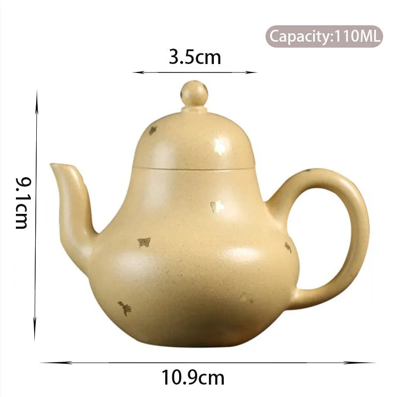 110ml Chinese Yixing Small Capacity Purple Clay Teapots Beauty Kettle Famous Artists Handmade Tea Pot Raw Ore Zisha Tea Set