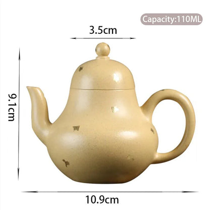 110ml Chinese Yixing Small Capacity Purple Clay Teapots Beauty Kettle Famous Artists Handmade Tea Pot Raw Ore Zisha Tea Set