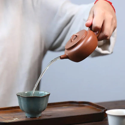 110ml Chinese Yixing Small Capacity Purple Clay Teapots Beauty Kettle Famous Artists Handmade Tea Pot Raw Ore Zisha Tea Set