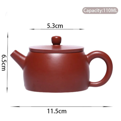 110ml Chinese Yixing Small Capacity Purple Clay Teapots Beauty Kettle Famous Artists Handmade Tea Pot Raw Ore Zisha Tea Set