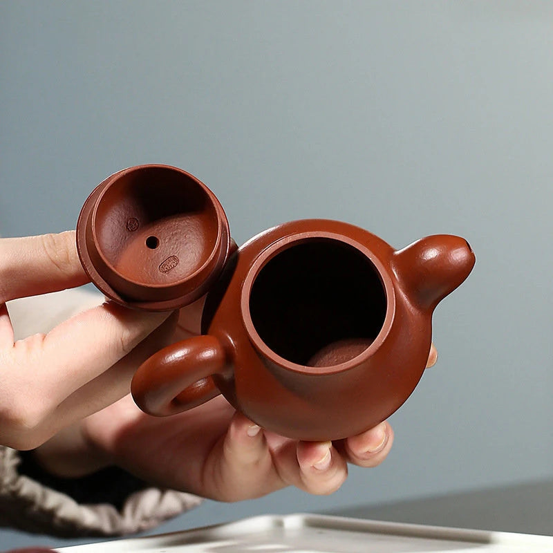 110ml Chinese Yixing Small Capacity Purple Clay Teapots Famous Artists Handmade Tea Pot Raw Ore Dahongpao Kettle Zisha Tea Set