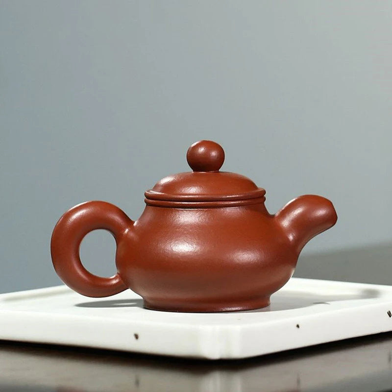 110ml Chinese Yixing Small Capacity Purple Clay Teapots Famous Artists Handmade Tea Pot Raw Ore Dahongpao Kettle Zisha Tea Set
