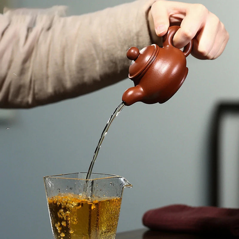 110ml Chinese Yixing Small Capacity Purple Clay Teapots Famous Artists Handmade Tea Pot Raw Ore Dahongpao Kettle Zisha Tea Set