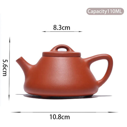 110ml Classic Yixing Purple Clay Teapots Raw Ore Section Mud Stone Scoop Tea Pot Home Zisha Filter Kettle Chinese Tea Set Gifts