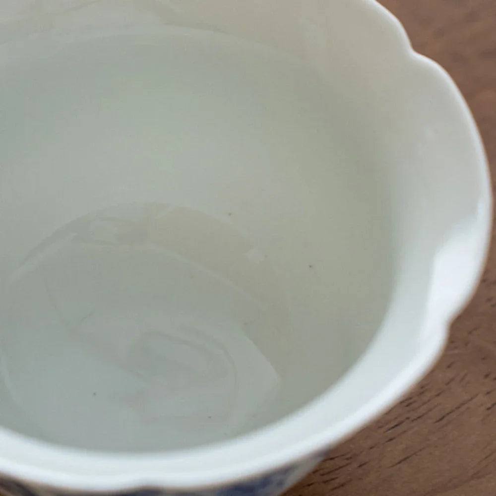 110ml Hand-painted Orchid Gaiwan Creative Blue and White Porcelain Bowls Tea Tureen Household Tea Making Cover Bowl Drinkware