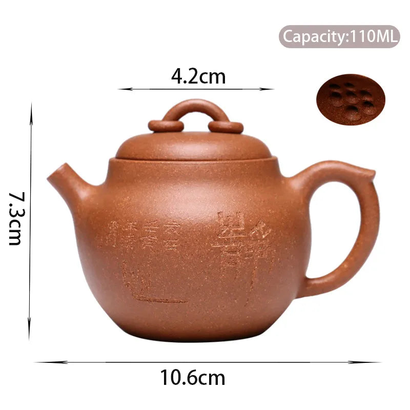 110ml High-end Small Capacity Yixing Purple Clay Teapots Famous Handmade Tea Pot Collection Kettle Chinese Zisha Tea Set Gifts