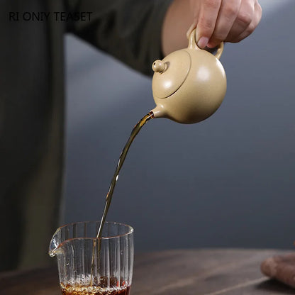 110ml High-end Yixing Purple Clay Teapots Kettle Famous Handmade Small Capacity Xishi Tea Pot Chinese Raw Ore Zisha Tea Set