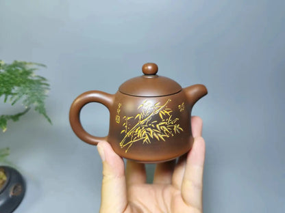 110ml Nixing Clay Handmade Master Teapot Carving filter handmade nixing clay customized gifts authentic theiere