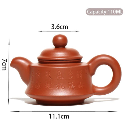 110ml Small Capacity Yixing Purple Clay Teapots Famous Handmade Tea Pot Kettle Chinese High-end Zisha Tea Set Collection Gifts