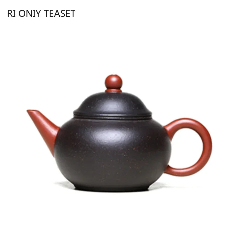 110ml Small Capacity Yixing Purple Clay Teapots Handmade Tea Pot Raw Ore Black Gold Purple Sand Kettle Chinese Zisha Tea Set