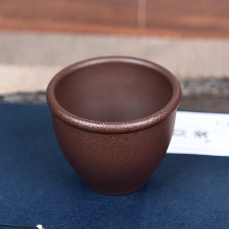 110ml Vintage Purple Clay Tea Cup Chinese Traditional Arhat Zisha Tea Set Accessories Ceramic Master Cup Travel Tea Bowl Teaware