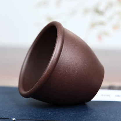 110ml Vintage Purple Clay Tea Cup Chinese Traditional Arhat Zisha Tea Set Accessories Ceramic Master Cup Travel Tea Bowl Teaware