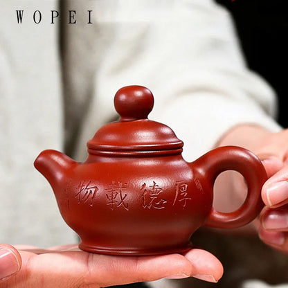 110ml Yixing High-end Purple Clay Teapot Famous Handmade Tea Pot Raw Ore Dahongpao Kettle Chinese Zisha Tea Set Collection