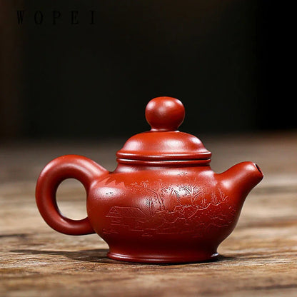 110ml Yixing High-end Purple Clay Teapot Famous Handmade Tea Pot Raw Ore Dahongpao Kettle Chinese Zisha Tea Set Collection