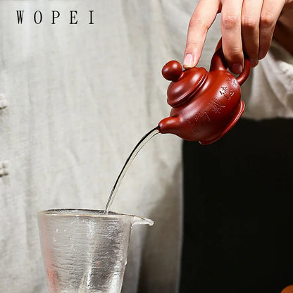 110ml Yixing High-end Purple Clay Teapot Famous Handmade Tea Pot Raw Ore Dahongpao Kettle Chinese Zisha Tea Set Collection