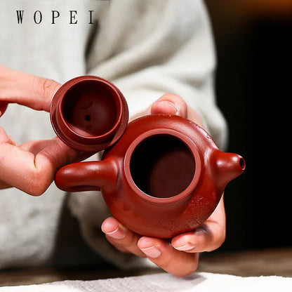 110ml Yixing High-end Purple Clay Teapot Famous Handmade Tea Pot Raw Ore Dahongpao Kettle Chinese Zisha Tea Set Collection