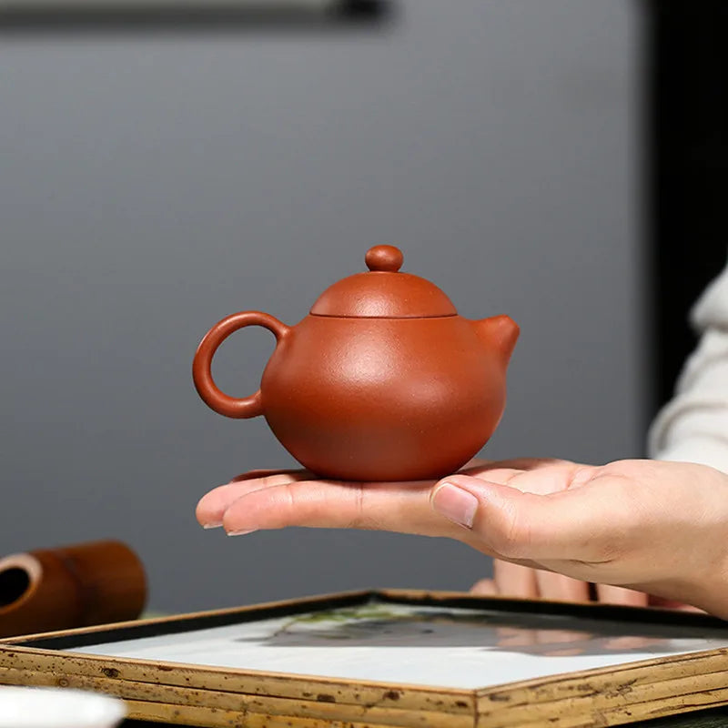 110ml Yixing Purple Clay Teapot Ball Hole Filter Tea Infuser Handmade Beauty Tea Pot Customized Teaware Gifts Tea Accessories