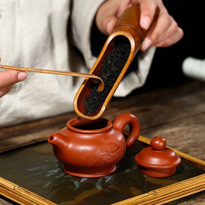 110ml Yixing Raw Ore Purple Clay Teapots Famous Handmade Small Capacity Squirrel Tea Pot Kettle Chinese High-end Zisha Tea Set