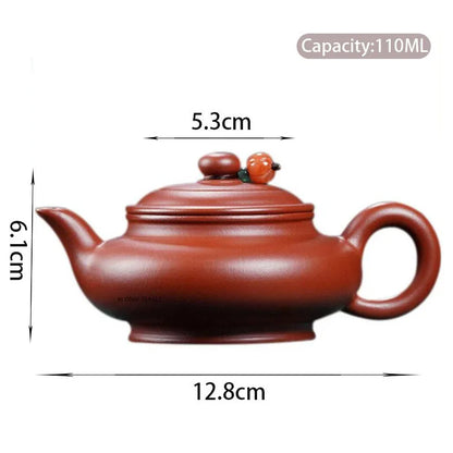 110ml Yixing Small Capacity Purple Clay Teapots Famous Handmade Tea Pot Raw Ore Dahongpao Kettle Chinese Zisha Tea Set Teaware