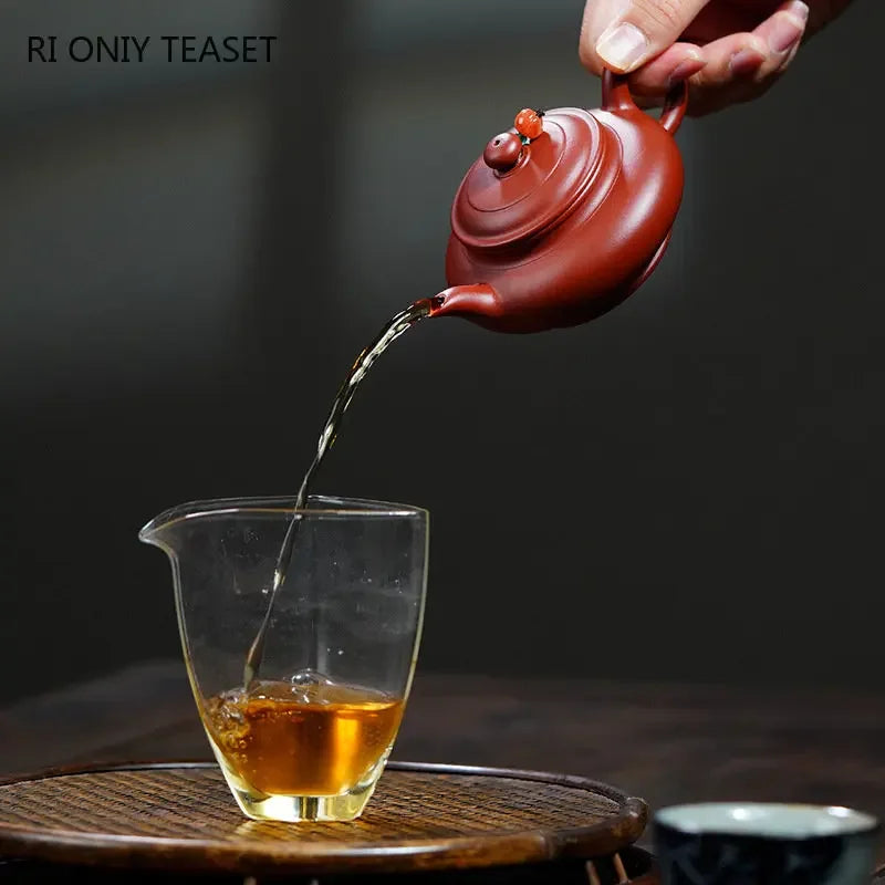110ml Yixing Small Capacity Purple Clay Teapots Famous Handmade Tea Pot Raw Ore Dahongpao Kettle Chinese Zisha Tea Set Teaware