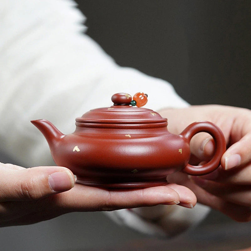 110ml Yixing Small Capacity Purple Clay Teapots Famous Handmade Tea Pot Raw Ore Dahongpao Kettle Chinese Zisha Tea Set Teaware