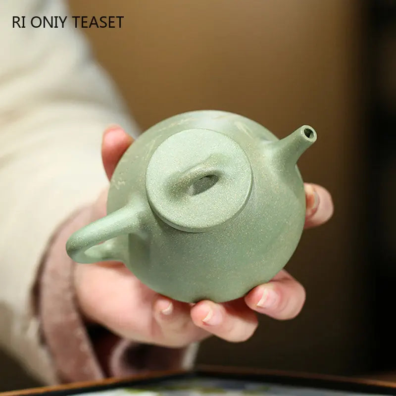110ml classic Yixing Purple Clay Teapots Raw Ore bean green mud beauty Tea pot Household Stone scoop filter Kettle zisha Tea Set