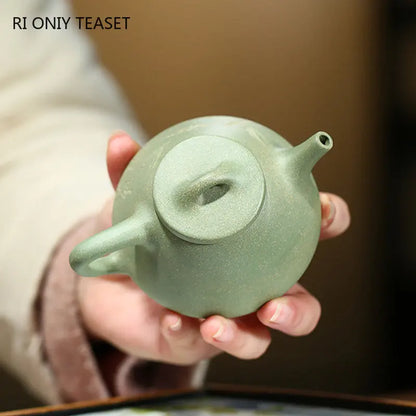 110ml classic Yixing Purple Clay Teapots Raw Ore bean green mud beauty Tea pot Household Stone scoop filter Kettle zisha Tea Set